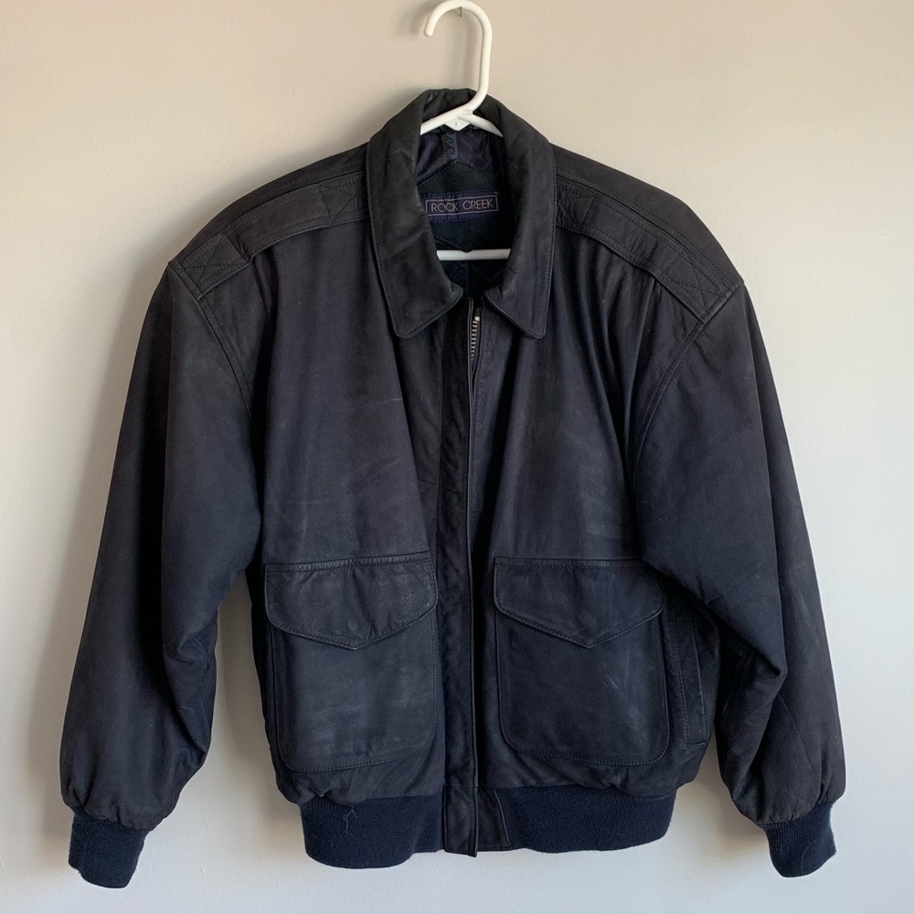 Vintage Leather Bomber [Rock Creek] Medium